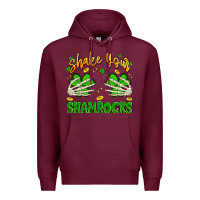 Burgundy shake your shamrocks Premium Hoodie - Artiststas