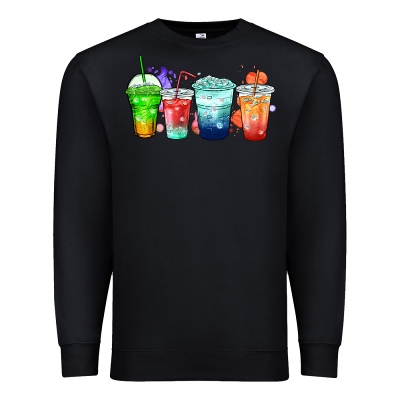 Tea Junkie Coffee Cups Premium Sweatshirt by Zillion Design Studio | Teevron