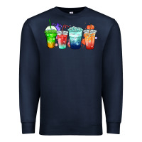 Navy tea junkie coffee cups Premium Sweatshirt - Zillion Design Studio