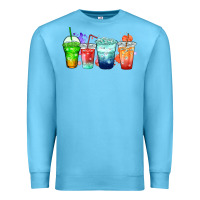 Ocean Blue tea junkie coffee cups Premium Sweatshirt - Zillion Design Studio