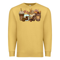Antique Gold leopard coffee cups Premium Sweatshirt - Zillion Design Studio