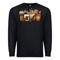 Black leopard coffee cups Premium Sweatshirt - Zillion Design Studio