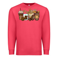 Cardinal leopard coffee cups Premium Sweatshirt - Zillion Design Studio