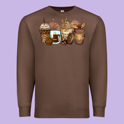 Premium Sweatshirt leopard coffee cups