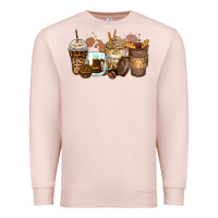 Pale Pink leopard coffee cups Premium Sweatshirt - Zillion Design Studio