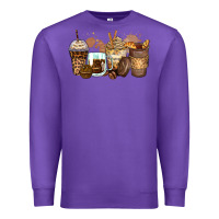 Purple leopard coffee cups Premium Sweatshirt - Zillion Design Studio