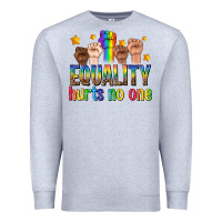 Heather Grey equality hurts no one with fists Premium Sweatshirt - texasbilliewilder