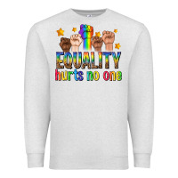 Oatmeal Heather equality hurts no one with fists Premium Sweatshirt - texasbilliewilder