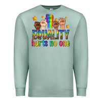 Seafoam equality hurts no one with fists Premium Sweatshirt - texasbilliewilder