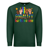 Sports Green equality hurts no one with fists Premium Sweatshirt - texasbilliewilder