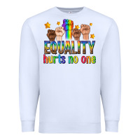 White equality hurts no one with fists Premium Sweatshirt - texasbilliewilder