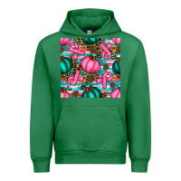Emerald breast cancer awareness with pumpkins seamless pattern Urban Hoodie - BundleAndBundleShop