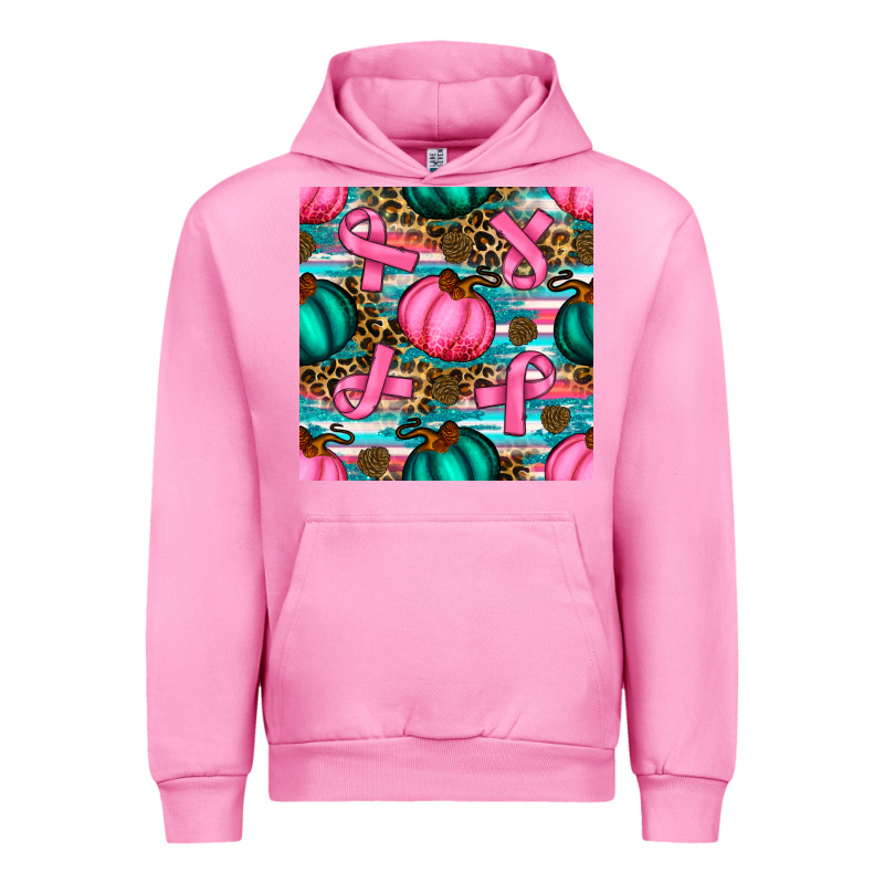 Breast Cancer Awareness With Pumpkins Seamless Pattern Urban Hoodie by BundleAndBundleShop | Teevron