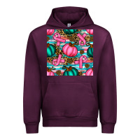 Mauve Wine breast cancer awareness with pumpkins seamless pattern Urban Hoodie - BundleAndBundleShop