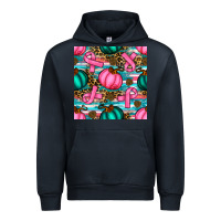 Navy breast cancer awareness with pumpkins seamless pattern Urban Hoodie - BundleAndBundleShop