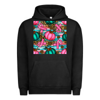 Pigment Black breast cancer awareness with pumpkins seamless pattern Urban Hoodie - BundleAndBundleShop
