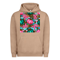 Pigment Burro breast cancer awareness with pumpkins seamless pattern Urban Hoodie - BundleAndBundleShop