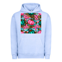 Pigment Grape Ice breast cancer awareness with pumpkins seamless pattern Urban Hoodie - BundleAndBundleShop