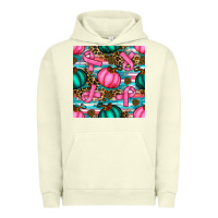 Pigment Pistachio breast cancer awareness with pumpkins seamless pattern Urban Hoodie - BundleAndBundleShop