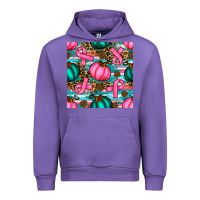 Tulip breast cancer awareness with pumpkins seamless pattern Urban Hoodie - BundleAndBundleShop