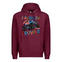 Burgundy firework crusher Premium Hoodie - Artiststas