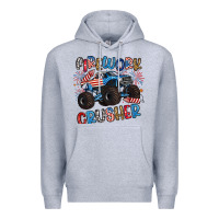 Heather Grey firework crusher Premium Hoodie - Artiststas