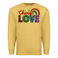 Antique Gold choose love Premium Sweatshirt - texasbilliewilder