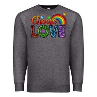 Charcoal Heather choose love Premium Sweatshirt - texasbilliewilder