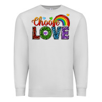 Dove Grey choose love Premium Sweatshirt - texasbilliewilder