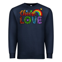 Navy choose love Premium Sweatshirt - texasbilliewilder