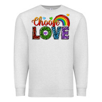 Oatmeal Heather choose love Premium Sweatshirt - texasbilliewilder