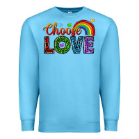 Ocean Blue choose love Premium Sweatshirt - texasbilliewilder