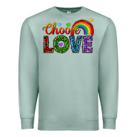 Seafoam choose love Premium Sweatshirt - texasbilliewilder