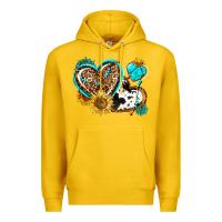 Lemon western leopard pride  hearts Premium Hoodie - AdoDesignShop