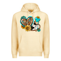 Pina Colada western leopard pride  hearts Premium Hoodie - AdoDesignShop
