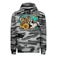 Slate Camo western leopard pride  hearts Premium Hoodie - AdoDesignShop
