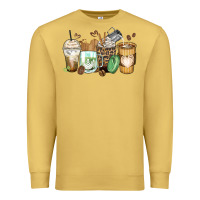Antique Gold latte coffee cups Premium Sweatshirt - Zillion Design Studio
