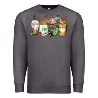 Charcoal Heather latte coffee cups Premium Sweatshirt - Zillion Design Studio