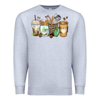 Heather Grey latte coffee cups Premium Sweatshirt - Zillion Design Studio
