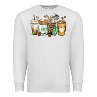 Oatmeal Heather latte coffee cups Premium Sweatshirt - Zillion Design Studio