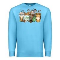 Ocean Blue latte coffee cups Premium Sweatshirt - Zillion Design Studio
