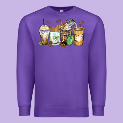 Premium Sweatshirt latte coffee cups