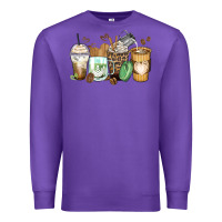 Purple latte coffee cups Premium Sweatshirt - Zillion Design Studio