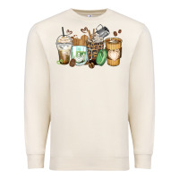 Sandshell latte coffee cups Premium Sweatshirt - Zillion Design Studio