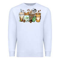 White latte coffee cups Premium Sweatshirt - Zillion Design Studio