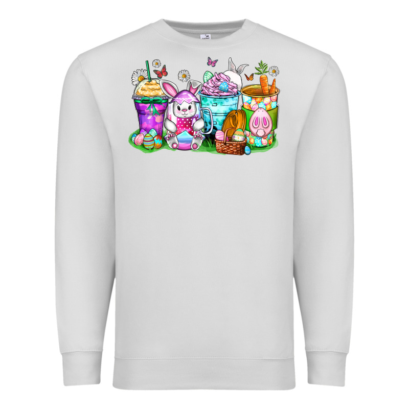 Easter Coffee Cups Premium Sweatshirt by Zillion Design Studio | Teevron