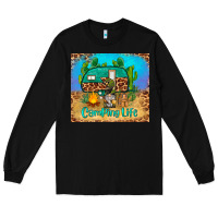 Black camping life tumbler Long Sleeve Tee - BarkalooDesign