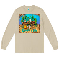 Mushroom camping life tumbler Long Sleeve Tee - BarkalooDesign
