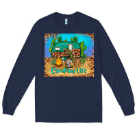 Navy camping life tumbler Long Sleeve Tee - BarkalooDesign