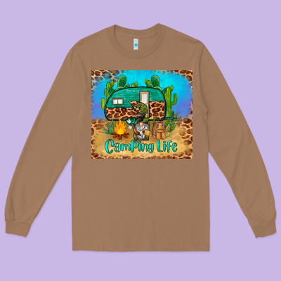 Camping Life Tumbler Long Sleeve Tee Designed By Barkaloodesign